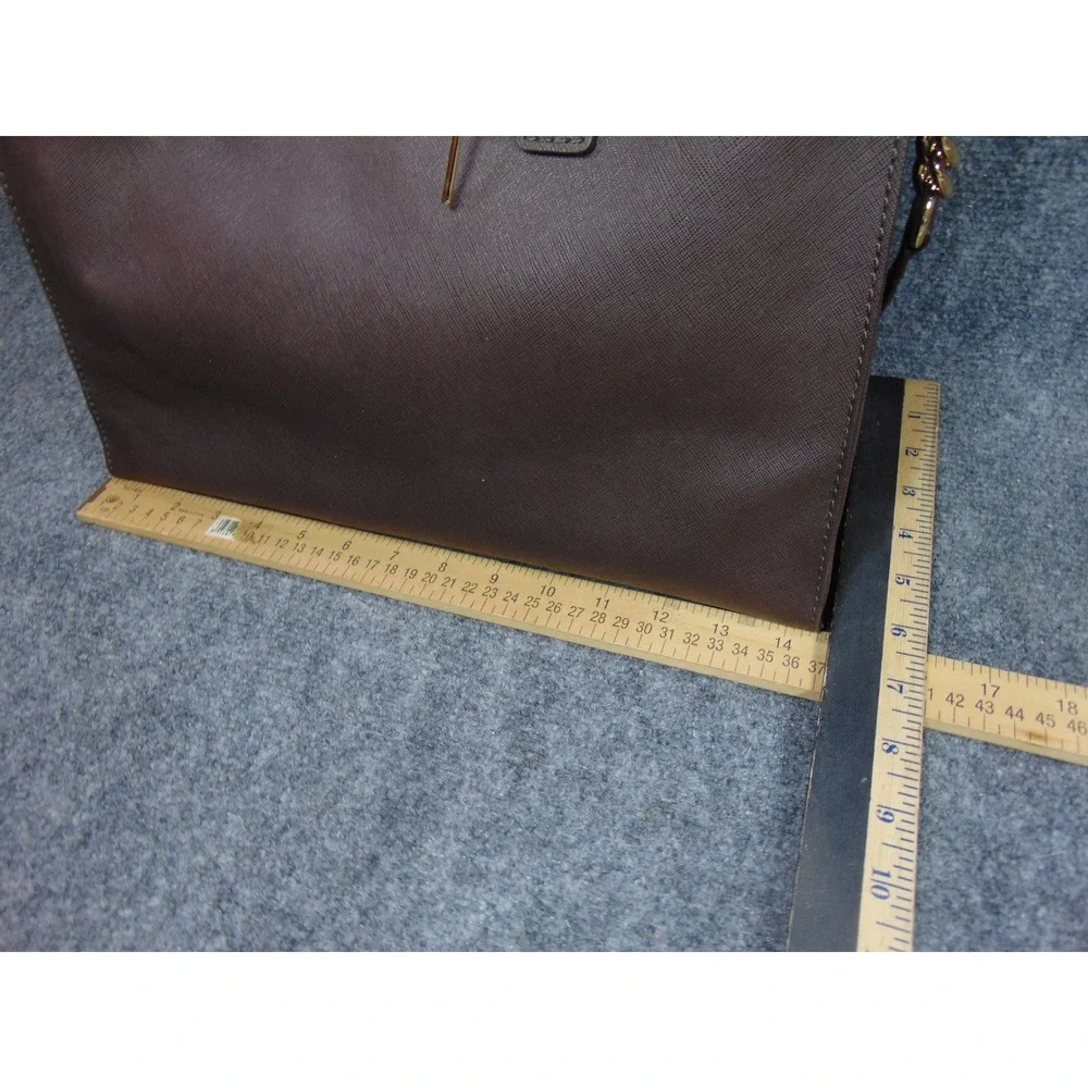 Michael Kors Hamilton Tote Purse Plum Saffiano‎ Leather Lock Key Handbag